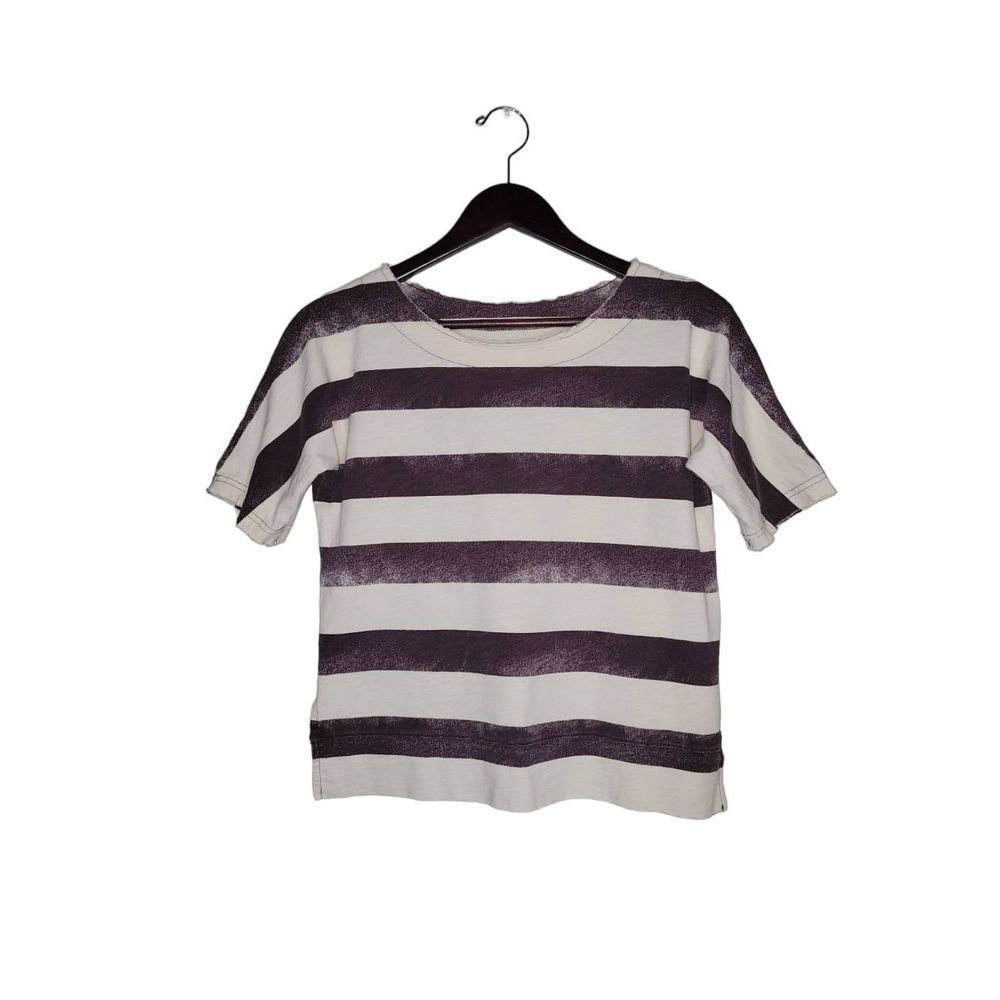 Madewell Women's Short Dolman Sleeves Cotton Striped Tee Top Size XS